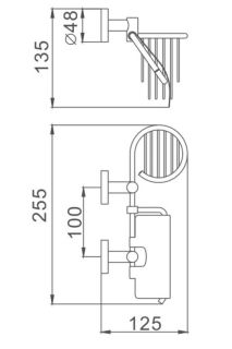Держатель для туалетной бумаги Haiba HB1703-1 хром